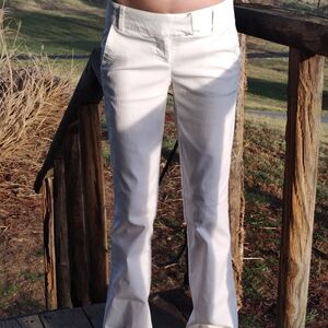 City Streets Women's White Flare Trousers/Dress Pants